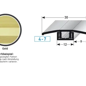 Schnäppchen PROVISTON Übergangsprofil Pikeville B 30 mm Einfasshöhe 4 - 7 mm Übergangsschiene Alu elox