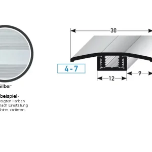 PROVISTON Übergangsprofil Pikeville B 30 mm Einfasshöhe 4 - 7 mm Übergangsschiene Alu elox Solange Der Vorrat Reicht