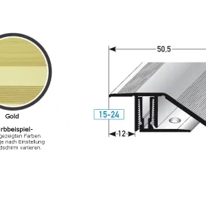 Sofort Bestellen PROVISTON Höhen- & Anpassungsprofile Bellingham B 50.5 mm Einfasshöhe 15 - 24 mm Alu elox