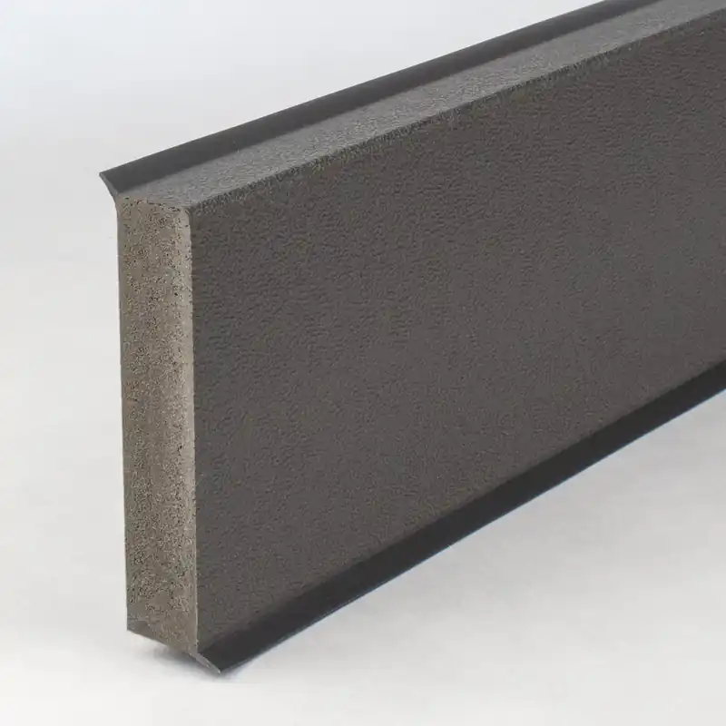 Abverkauf PVC Sockelleiste Hartschaum Fußleiste Monopoli 12 x 60 x 2500 mm genarbt versch. Farbe