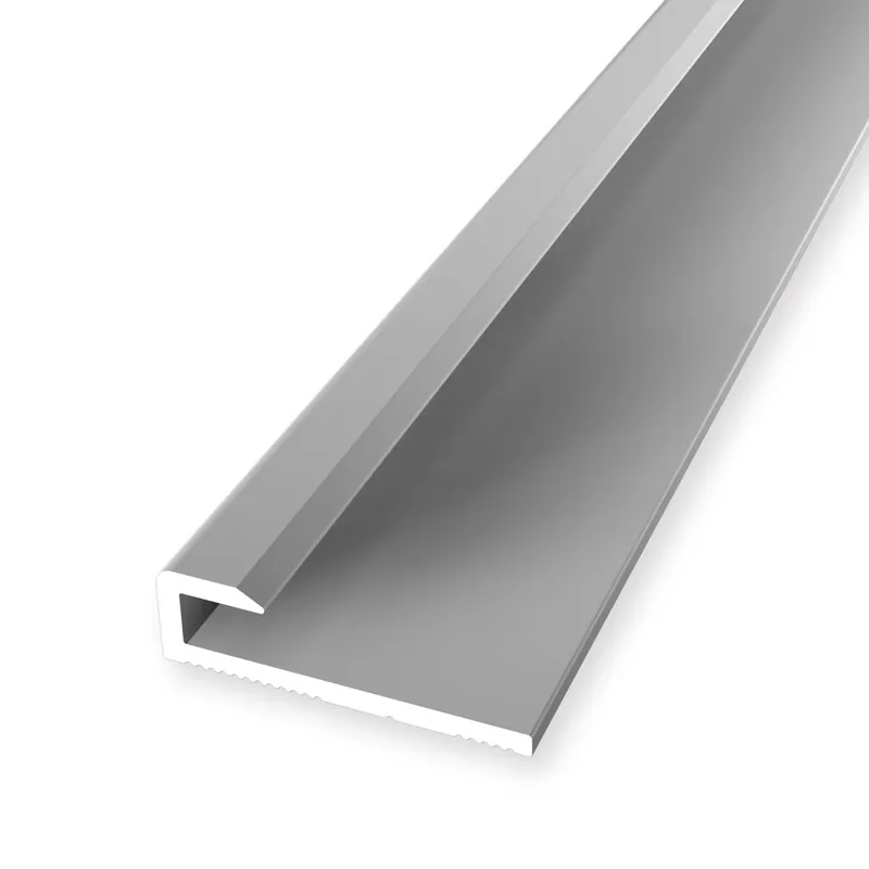 Einfassprofil 6 x 21 x 2600 mm Aluminium Abschlussprofil Glatt Silber Küberit Rabatt
