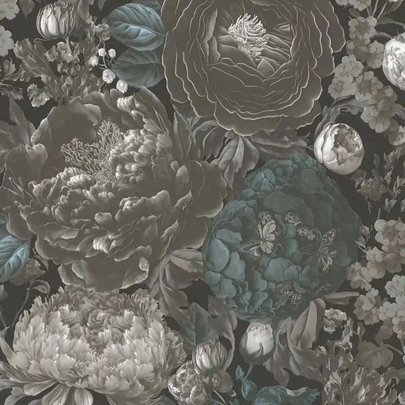 Preiswert Vliestapete 399792 Schwarz Grau Blau Blumen Floral Michalsky 6 A.S. Creation