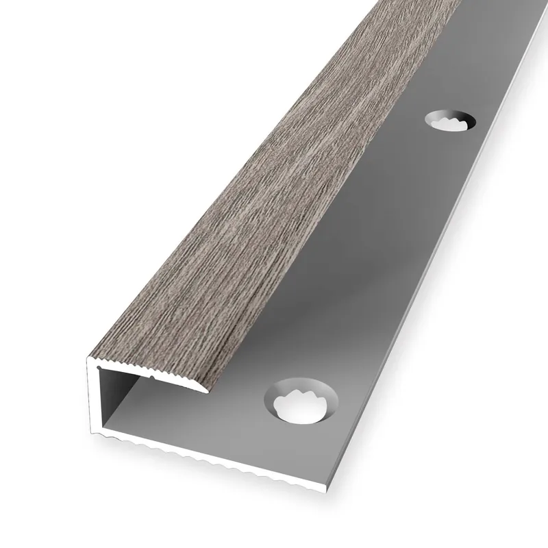 Einfassprofil 11 x 28 x 2700 mm Aluminium Abschlussprofil Geriffelt Küberit Geprüft