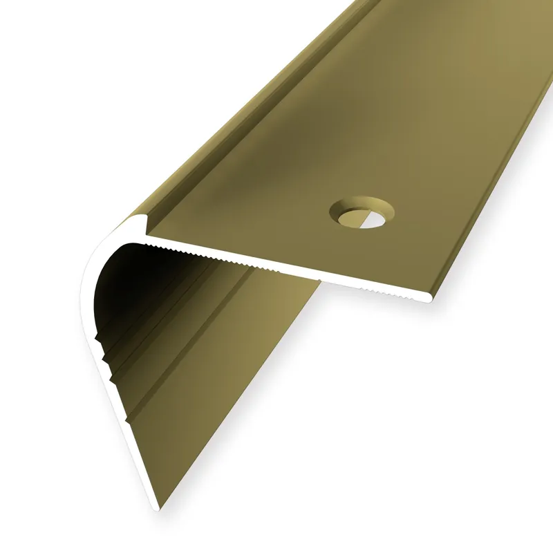Treppenkantenprofil 48 x 48 x 2500 mm Aluminium Winkelprofil Versenkt Gebohrt versch. Farben Küberit Neu Im Sortiment