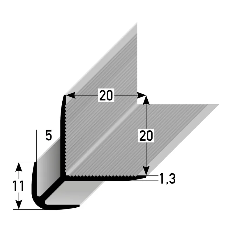Angebot PROVISTON Eckschutzprofil Aussen 24.7 x 24.7 x 2700 mm Aluminium Aussenecke Ungebohrt