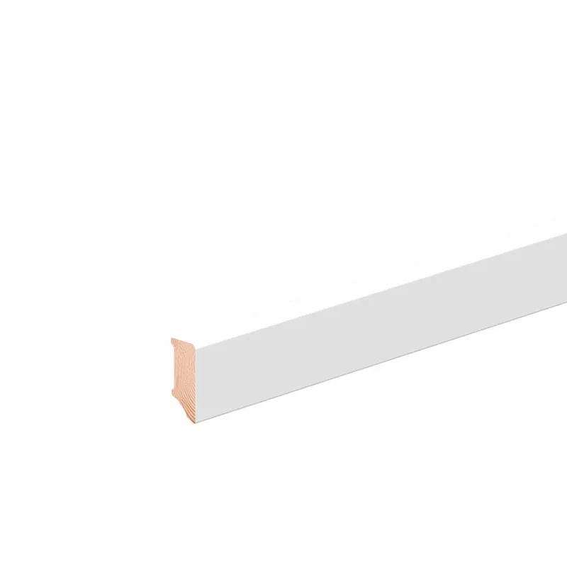 Mega-Angebot Sockelleiste L0153OC Kiefernholz Weiß beschichtet 16 x 58 x 2400 mm - Neuhofer