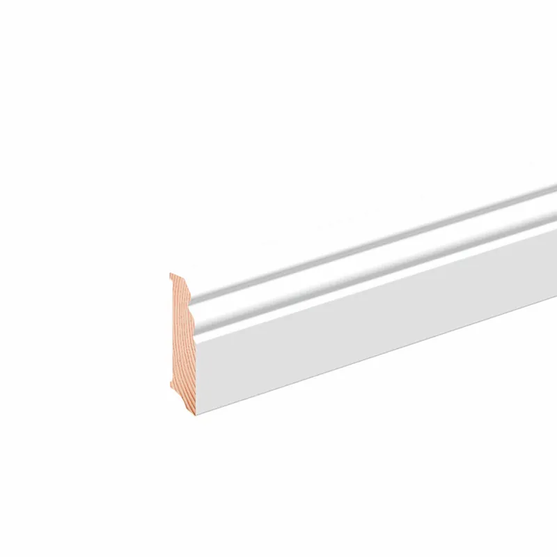 Mega-Angebot Sockelleiste L0137OC Kiefernholz Weiß beschichtet 16 x 70 x 2400 mm - Neuhofer