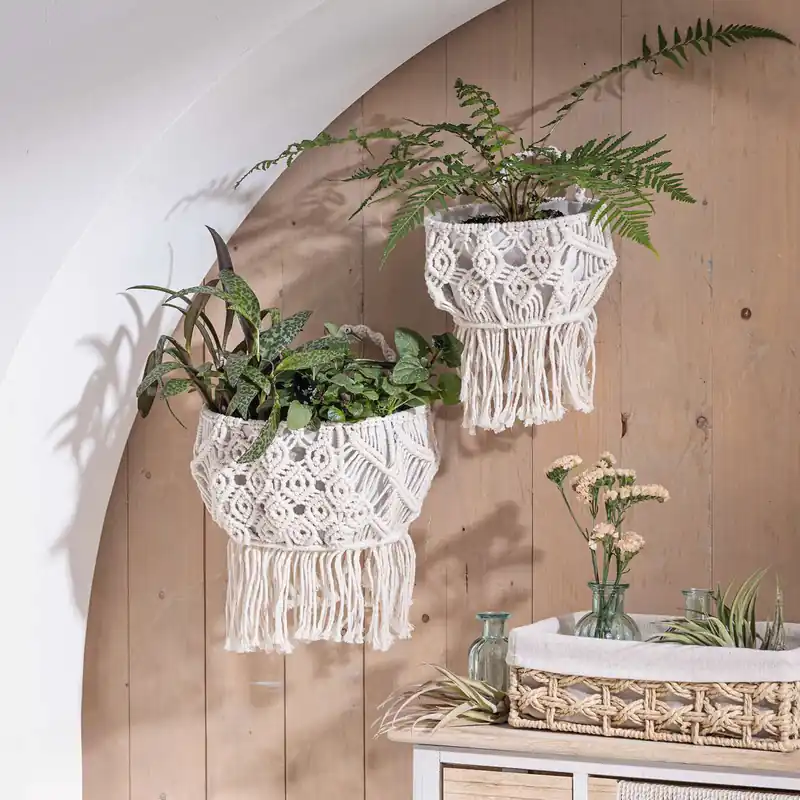 Sofort Bestellen Wandkorb "Makramee", 2er Set