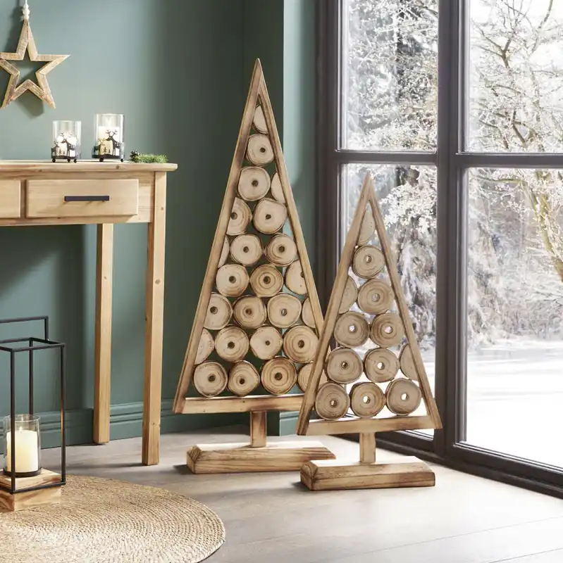 Neue Kollektion Holzdeko "Tannenbaum", 2er Set