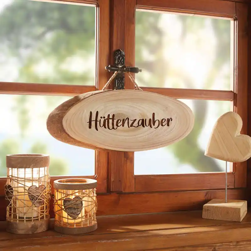 Rabatt Schild "Hüttenzauber"