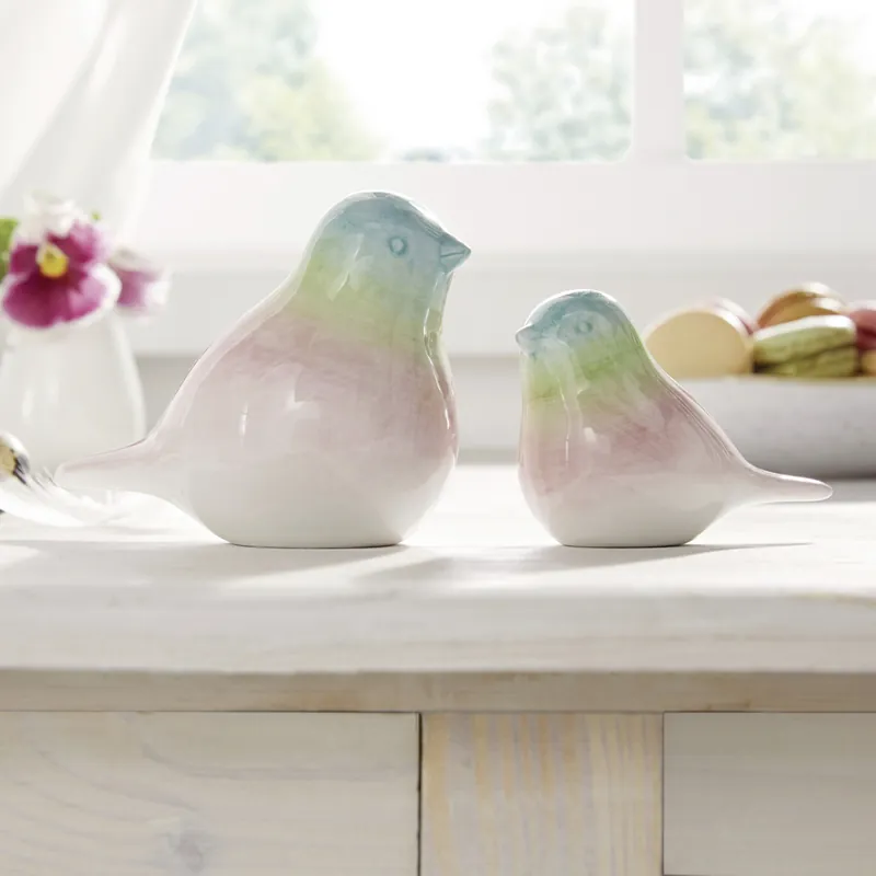 Begrenztes Angebot Vogel "Pastell", 2er Set