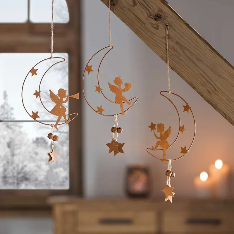 Hänger "Engel auf Mond", 3er Set Begrenztes Angebot