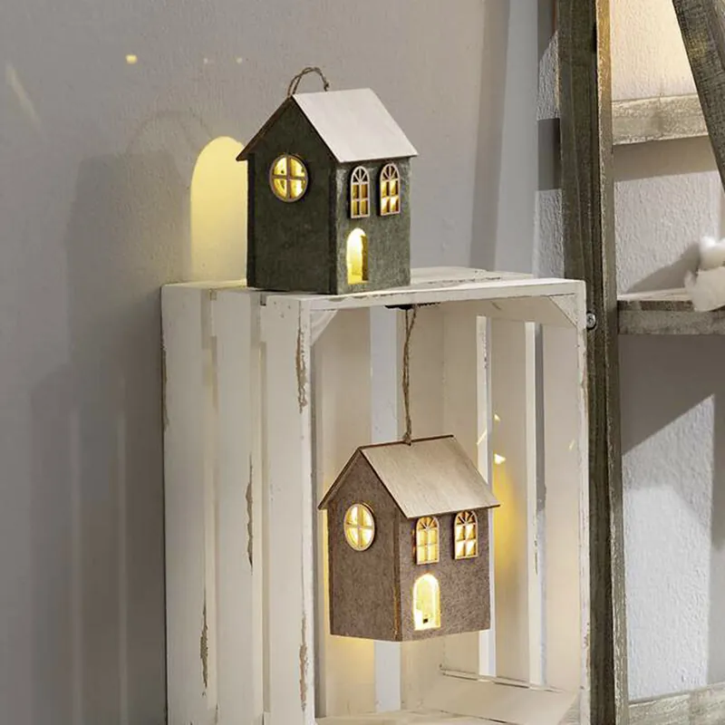 Billig LED-Hänger "Haus", 2er Set