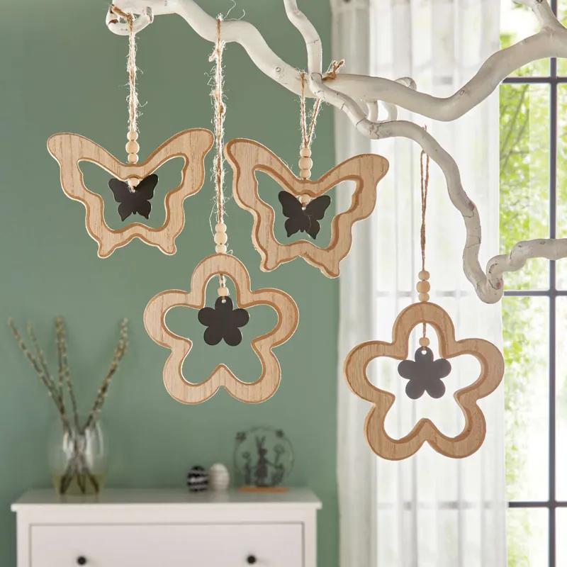 Sonderangebot Hänger "Schmetterling & Blume", 4er Set