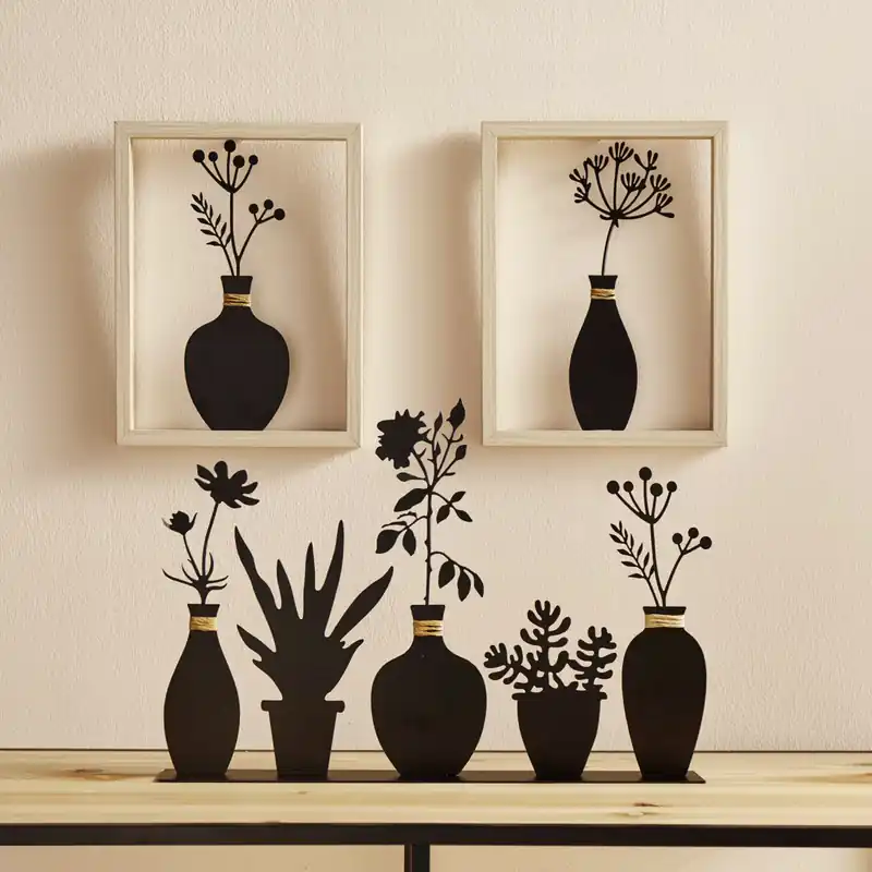 Saisonangebot Wanddeko "Vase", 2er Set