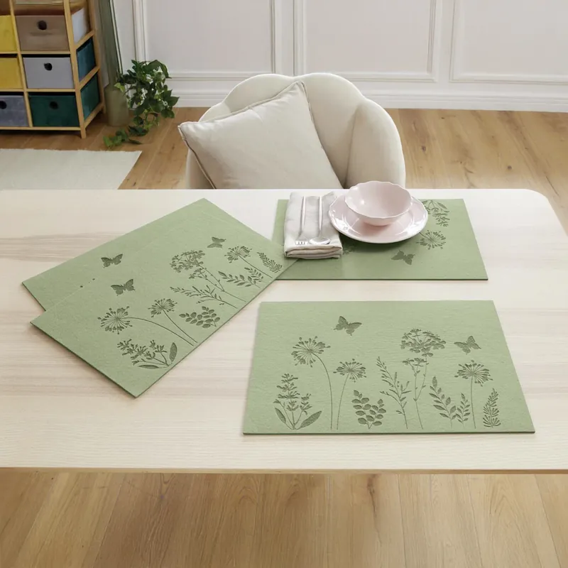 Platzmatte "Blumenwiese", 4er Set Preiswert