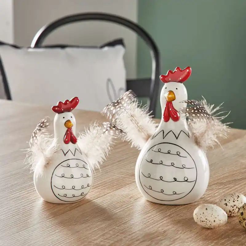 Neu Im Sortiment Huhn "Federn", 2er Set
