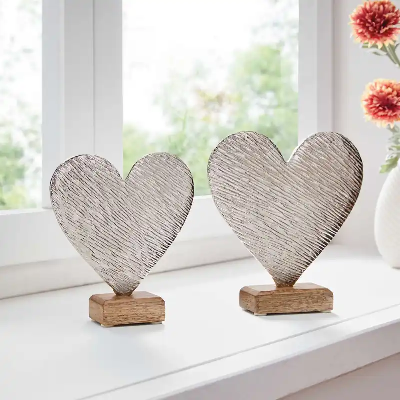 Herz "Silber", 2er Set Begrenztes Angebot