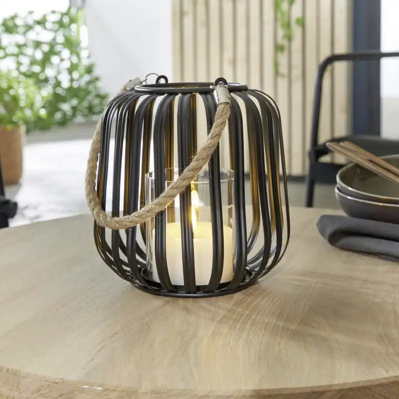 Garantierte Lieferung Windlicht "Black"