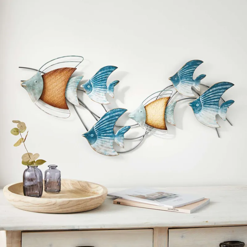 Preisreduziert Wanddeko "Fischschwarm"
