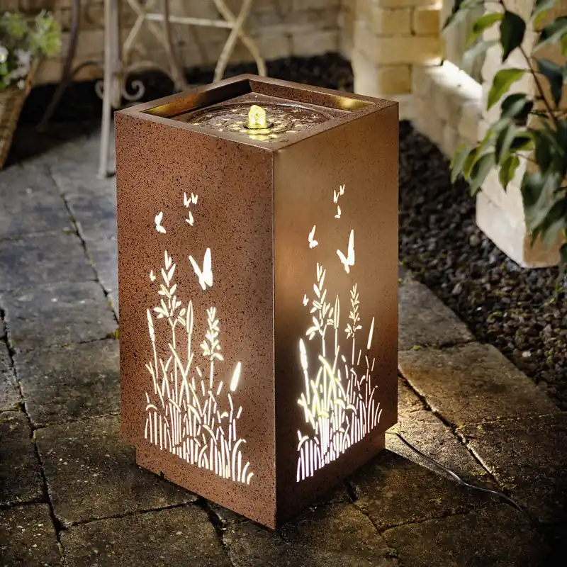 Neuheit LED-Brunnen "Blumenwiese"