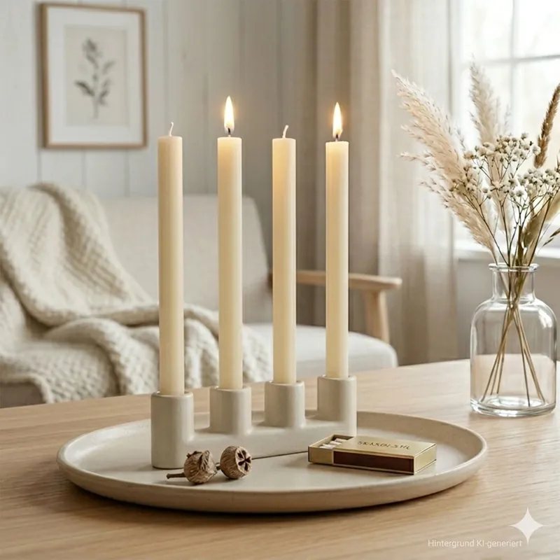 Top-Preis Stabkerze "Ivory", 4er Set