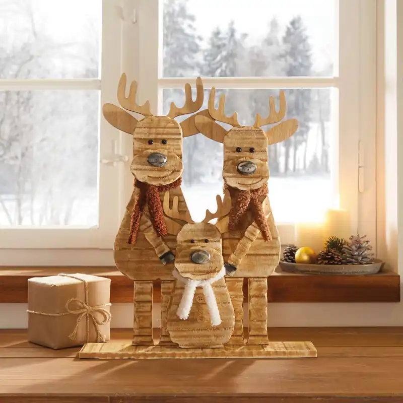 Weihnachtsdeko "Rentier-Trio" Knallerangebot