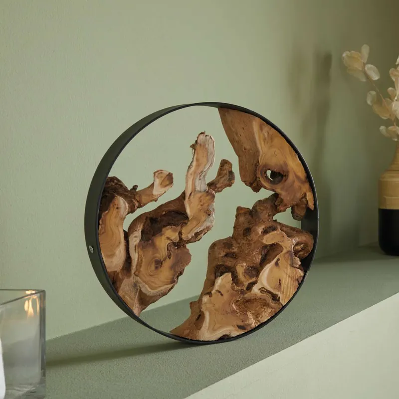 Holzdeko "Metallring" Neue Kollektion