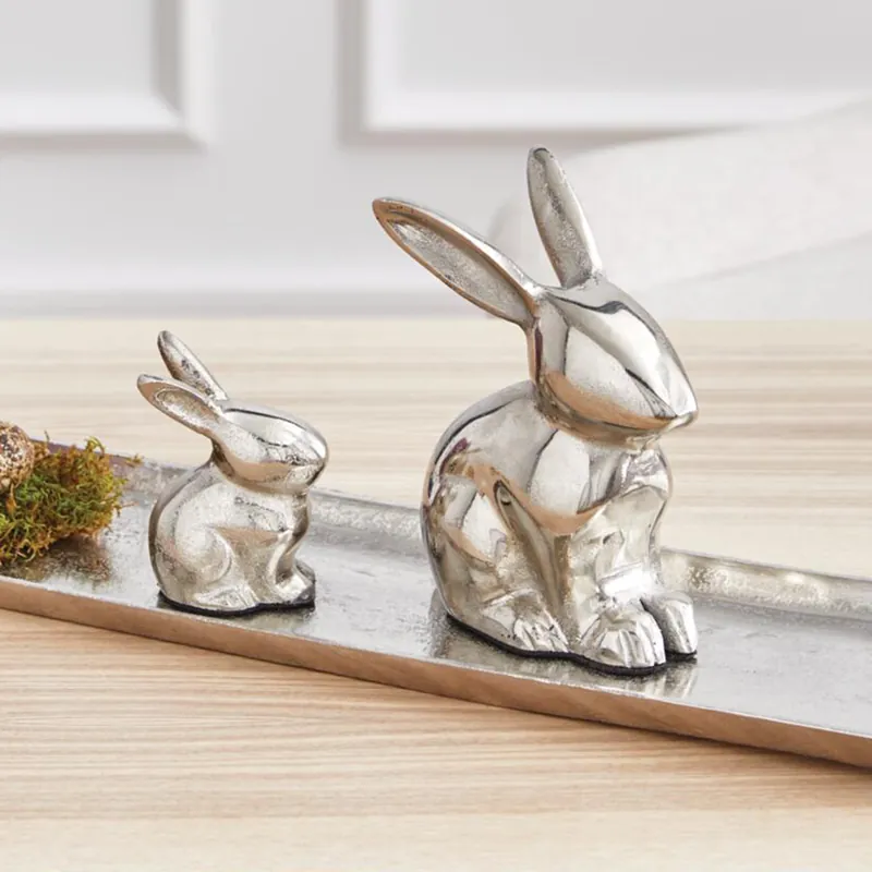 Figur "Silberhase", 2er Set Sichere Zahlung