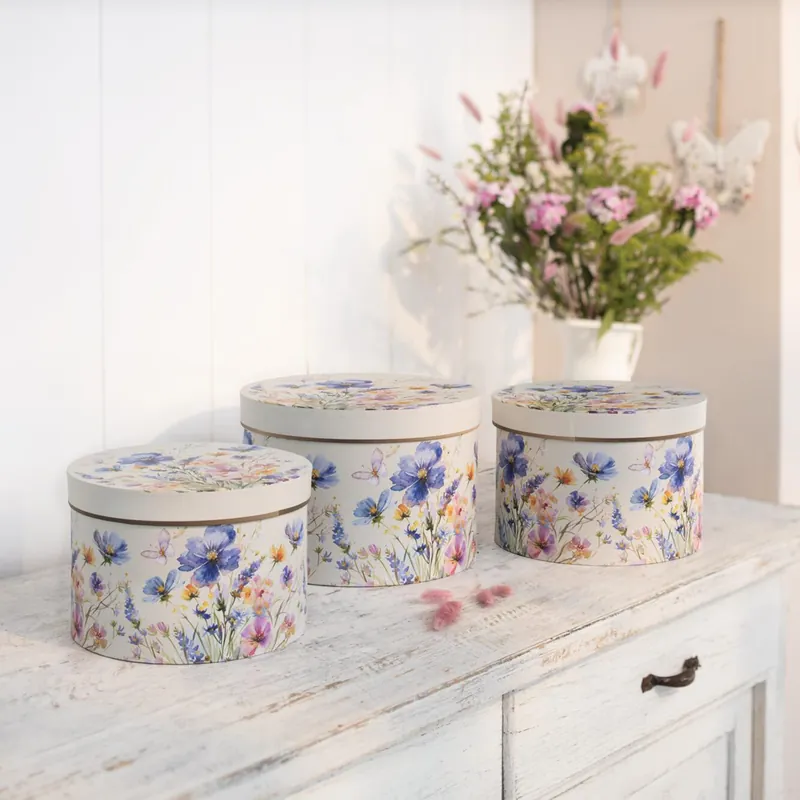 Geschenkbox "Blumenwiese", 3er Set Saisonangebot