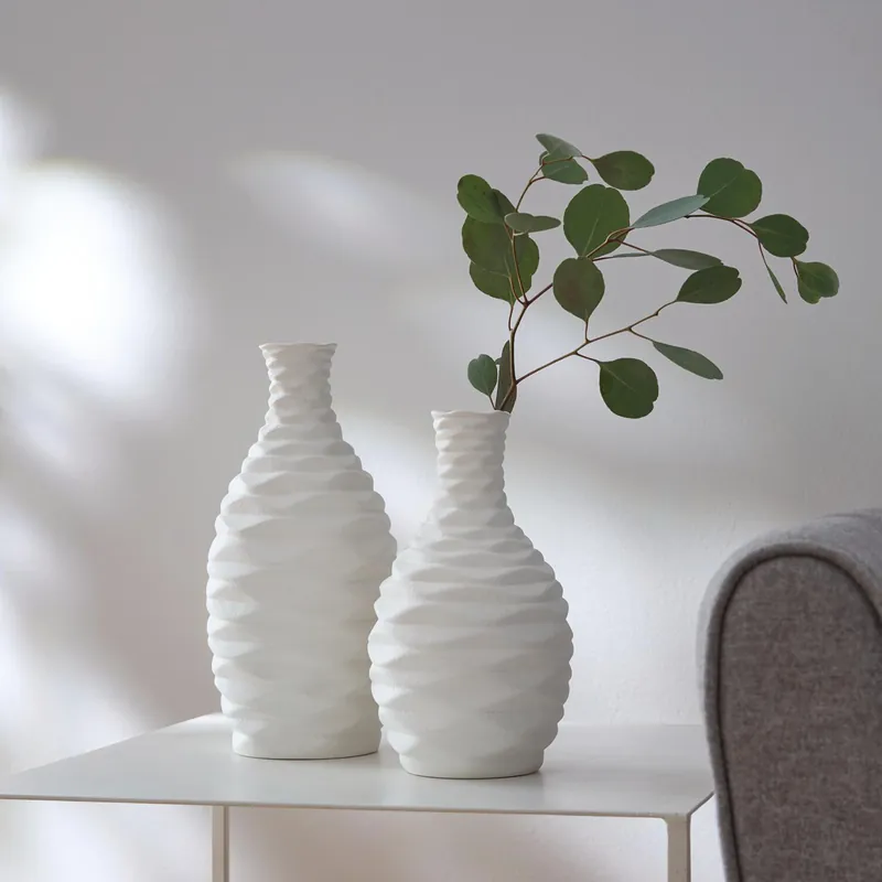 Dekovase "White", 2er Set Preisknaller