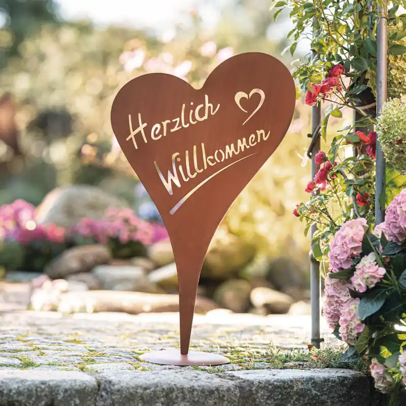 Herz "Herzlich Willkommen" Rabatt