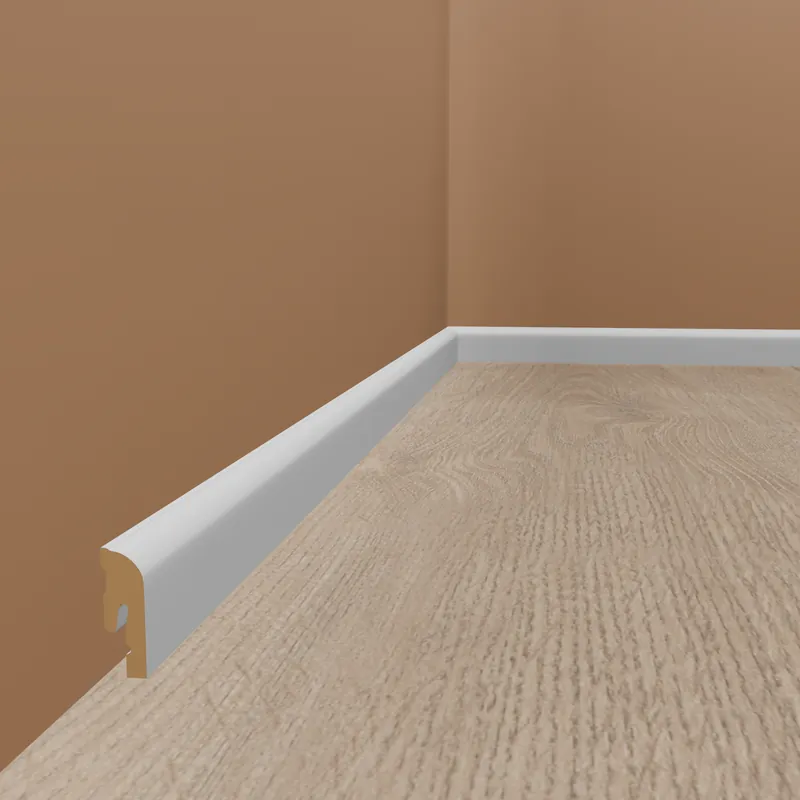 Neuhofer Sockelleiste "Ormea" FU052L MDF 12 x 42 x 2400 mm Weiß Fußleiste Online Kaufen