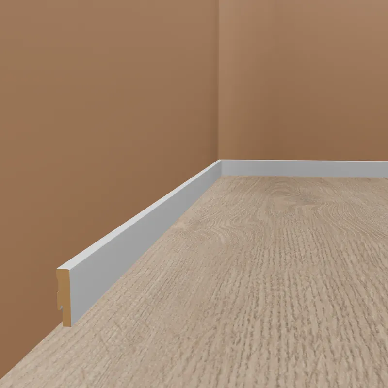 Top-Seller Neuhofer Sockelleiste "Camino" FU119L MDF 19 x 120 x 2400 mm Weiß Fußleiste