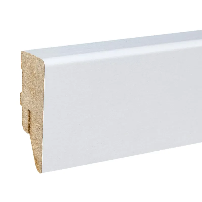 Kosche | Sockelleiste Cremona-7 | MDF | 71577 | 19 x 50 x 2500 mm | Weiß | Foliert | Abgerundet Markenprodukt
