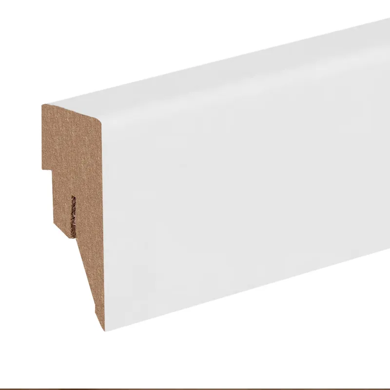 Weiße Sockelleiste Fußleiste (16 x 40 x 2400 mm) Holzleiste - Mortara-1 (72236) Ausverkauf