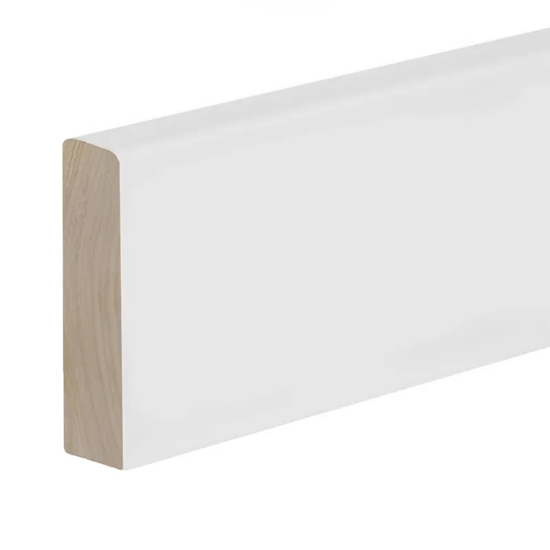 Geprüft Sockelleiste / Fußleiste / Bodenleiste Mortara-5 (72350) | 16 x 58 x 2400 mm | Gletscherweiß