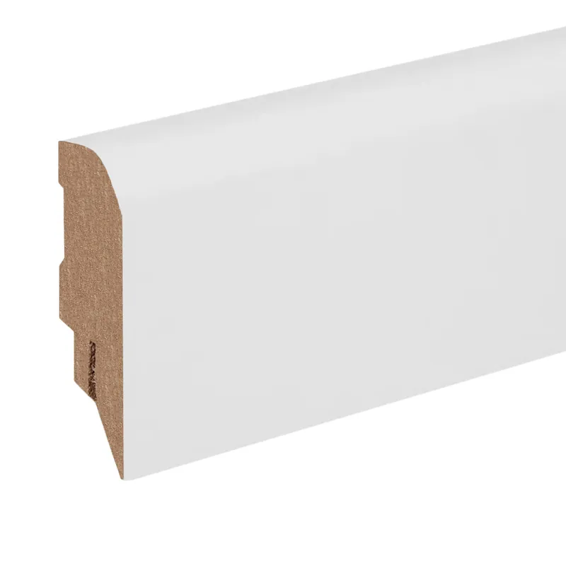 Neue Kollektion Sockelleiste / Fußleiste / Bodenleiste Merate-1 (72047) | 16 x 58 x 2500 mm | Weiß