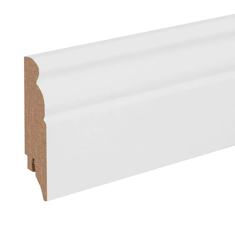 Sockelleiste / Fußleiste / Bodenleiste Cantu-2 (69679) | 19 x 80 x 2500 mm | Weiß Beliebt