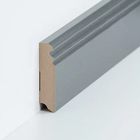 Online Kaufen Sockelleiste "Essen" MDF 19 x 80 x 2500 mm Edelstahl Modern by PROVISTON