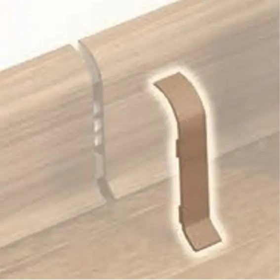 Top-Angebot Verbinder für PVC (Kunststoff) Sockelleiste "Trento" Eiche antik