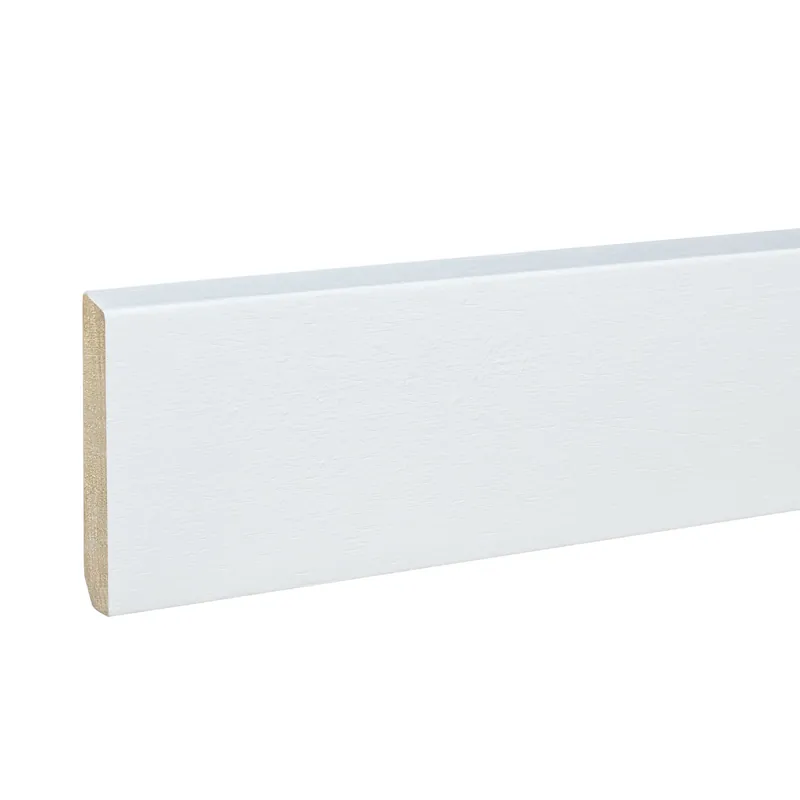 Neuheit Sockelleiste "Heilbronn" Massivholz 10 x 58 x 2400 mm Weiß moderne Fußleiste by PROVISTON