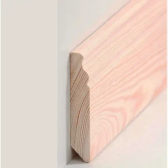 Sockelleiste "Oldenburg" Massivholz 19 x 100 x 2500mm Kiefer Berliner Profil by PROVISTON Solange Der Vorrat Reicht