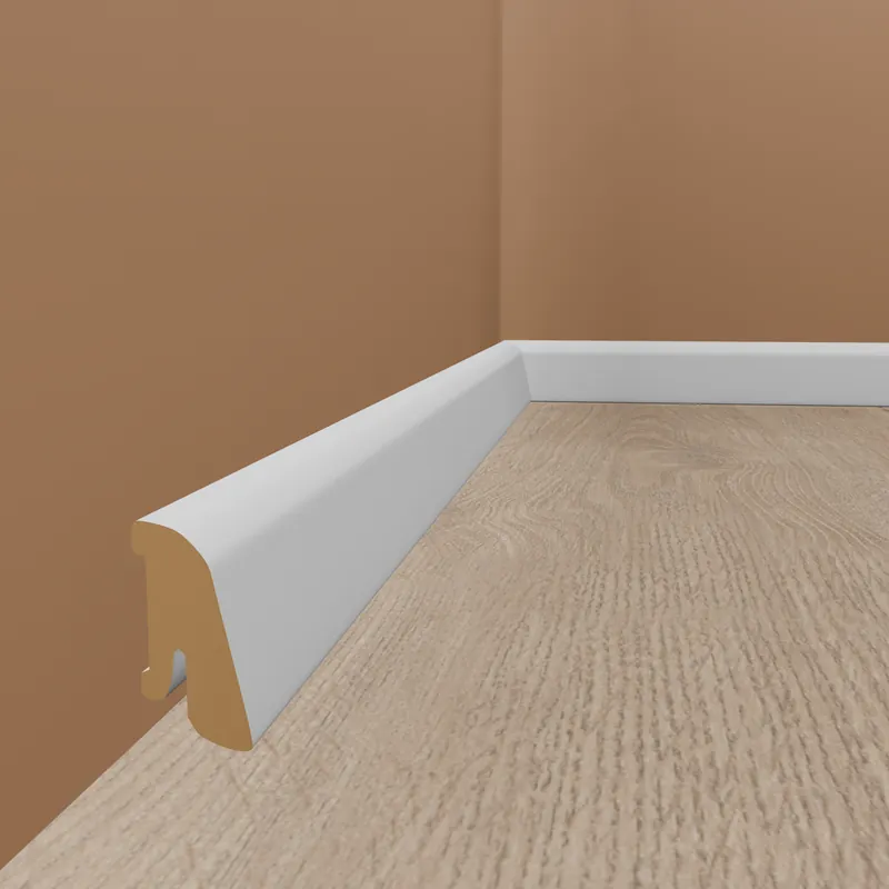 Sockelleiste "Bremen" Echtholzfurnier 19 x 38 x 2500 mm Weiß Modern by PROVISTON Billig