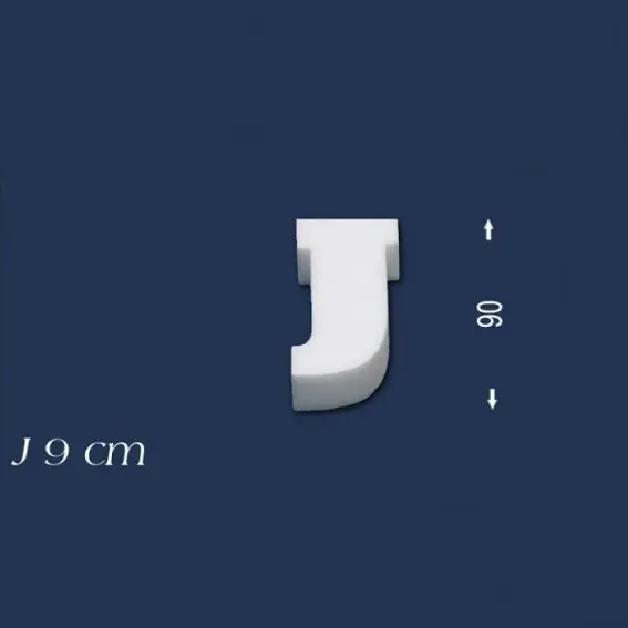 Deko Buchstabe J 90 mm Styropor Buchstabe 3D Buchstabe Weiß Wiesemann Sonderangebot