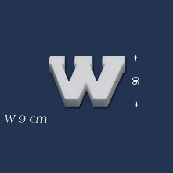 Deko Buchstabe W 90 mm Styropor Buchstabe 3D Buchstabe Weiß Wiesemann Knallerangebot
