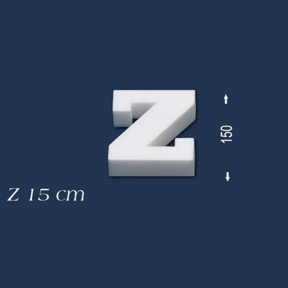 Deko Buchstabe Z 150 mm Styropor Buchstabe 3D Buchstabe Weiß Wiesemann Preis Gesenkt