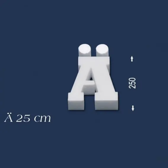 Deko Buchstabe Ä 250 mm Styropor Buchstabe 3D Buchstabe Weiß Wiesemann Ausverkauf