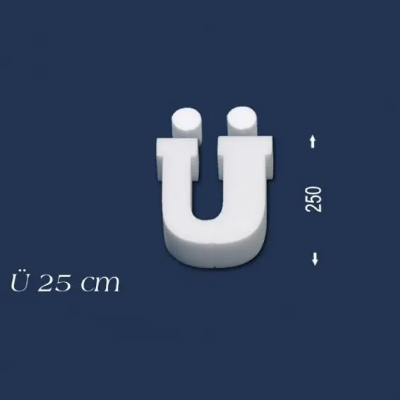 Deko Buchstabe Ü 250 mm Styropor Buchstabe 3D Buchstabe Weiß Wiesemann Direktkauf