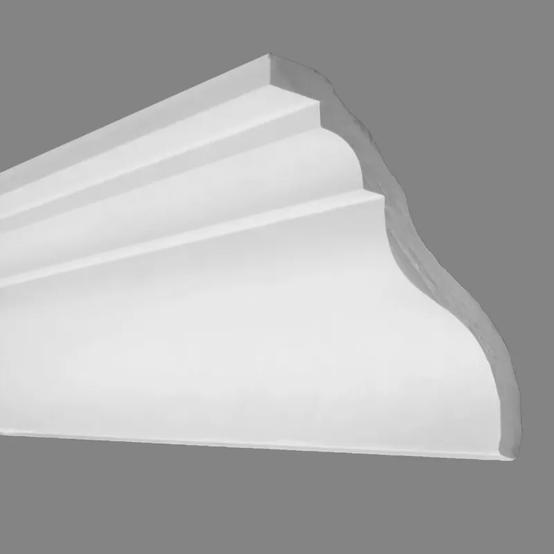 PROVISTON | Gipsleiste Koblenz | Echter Gipsstuck | 95 x 105 x 1165 mm | Stuckleisten aus Gips Aktuell